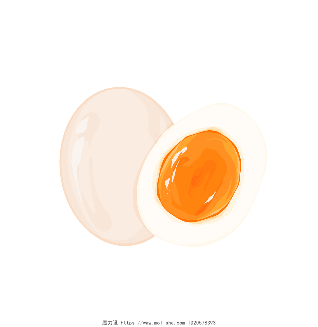 手绘鸡蛋海报插画素材水煮蛋卤蛋食材